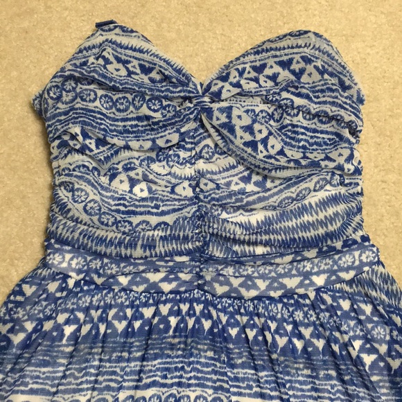 Free People Blue/White High Low Dress - Picture 4 of 6